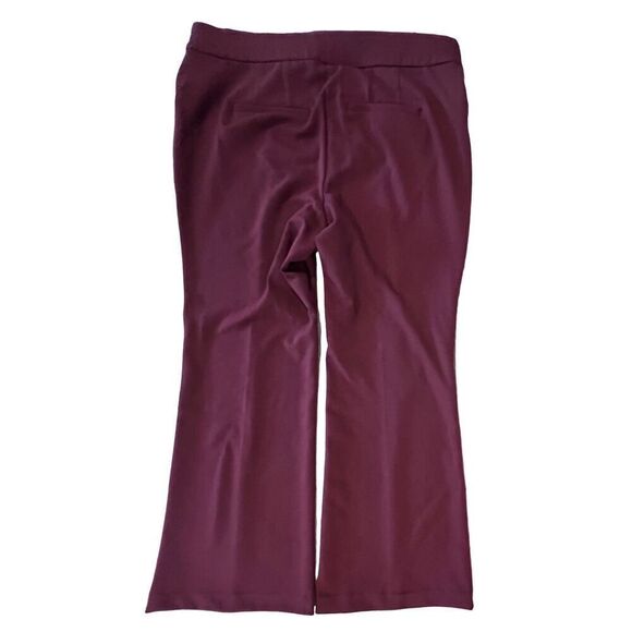 Lane Bryant Plum Burgundy Seamed Leg Flare Pant sz 16 Modern Trendy - Picture 1 of 9
